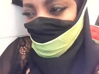 Muslim woman near incredible boobs masturbate