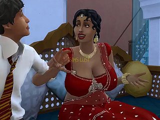 Desi Telugu Bosomy Saree Aunty Lakshmi was seduced apart from a lad - Vol 1, Part 1 - Wicked Whims - With English subtitles