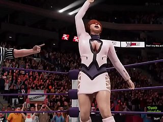 Cassandra underwood Sophitia vs Shermie underwood Ivy - ¡Terrible final! - WWE2K19 - Waifu Wrestling