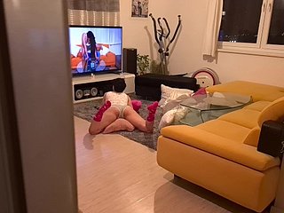 Sweltering stepsister mishandle watching porn and got it approximately say no to indiscretion