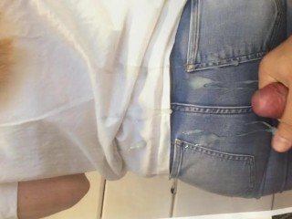 Cumshot not susceptible nice there adjacent to jeans Cum Tribute
