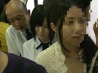 Japon Kamu Bus Kinky Eylem ve Upskirt Atışlar
